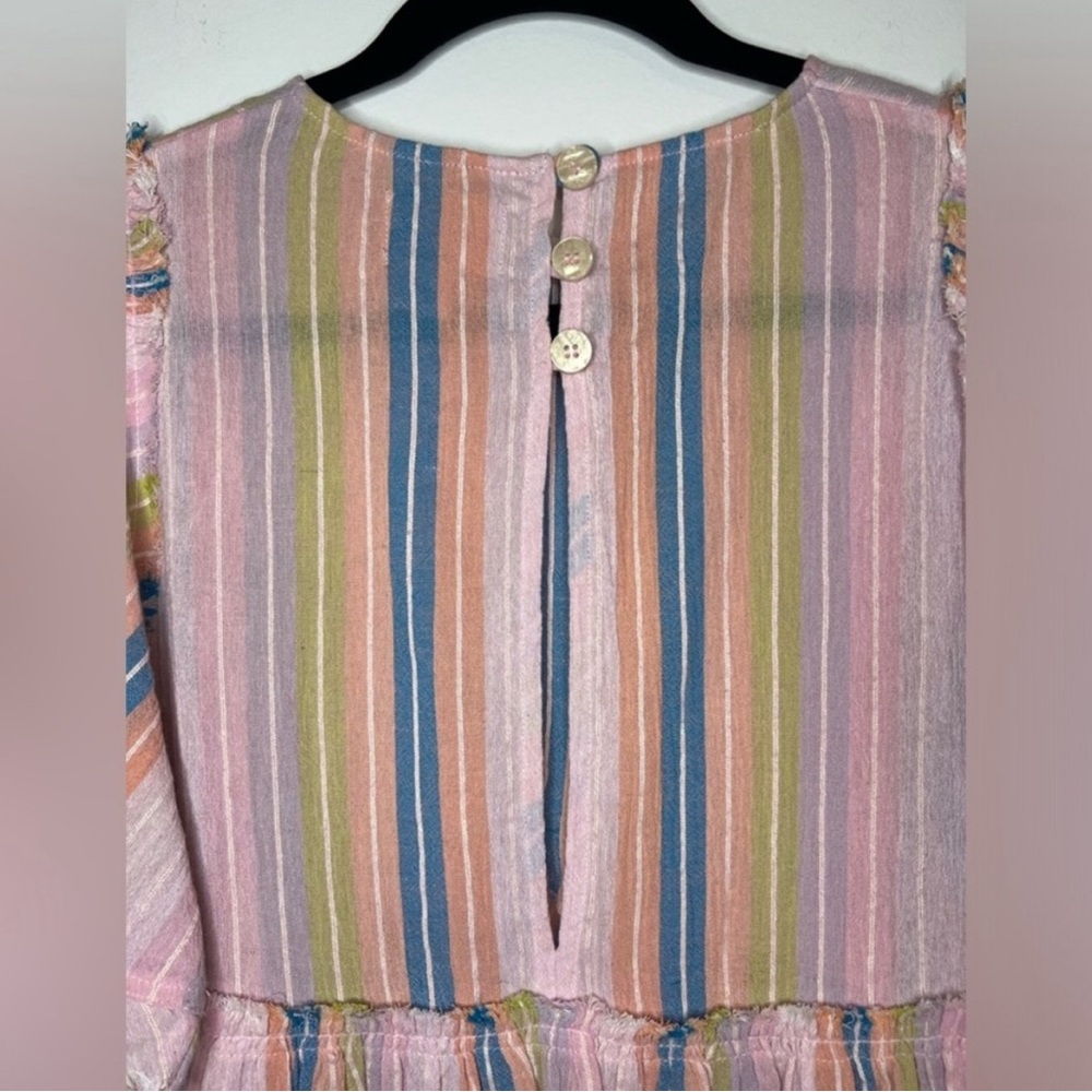 Show Me Your Mumu Brooks Babydoll Mini Dress Paradise Stripe Small NWT Cotton - Picture 10 of 14